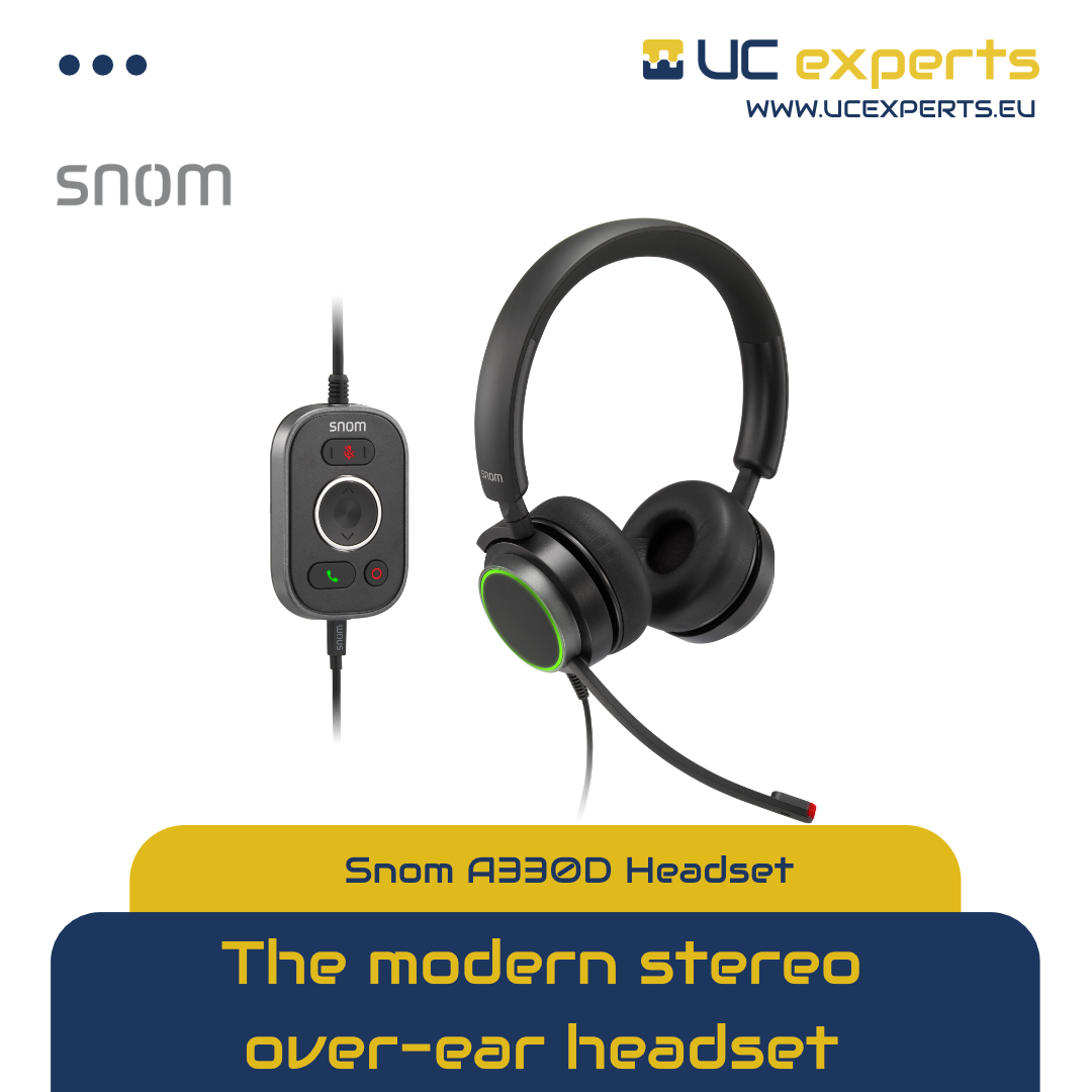 The first fully functional over-ear headset from Snom (A330D)